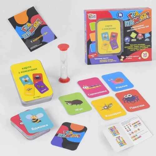 Карточная игра 4FUN Game Club Игра памяти - Насекомые (UKB-B 0045-6): Производитель 4FUN Game Club