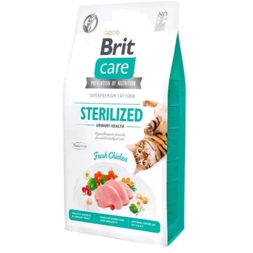 Сухой корм Brit Care GF Sterilized Urinary Health для стерилизованных котов для поддержания здоровья мочевыводящих путей Курица 400 г + суп 75 г (2700000049471): Порода Все породы