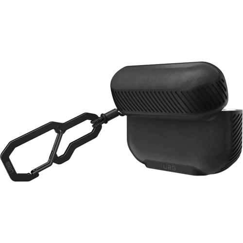 Чехол для наушников Urban Armor Gear UAG Metropolis Case LTHR ARMR BLACK (102256118340) for Apple AirPods Pro: Особливості З карабіном