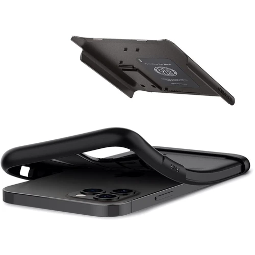 Чехол для iPhone Spigen Slim Armor Gunmetal (ACS01524) for iPhone 12/iPhone 12 Pro: Материалы поликарбонат и полиуретан