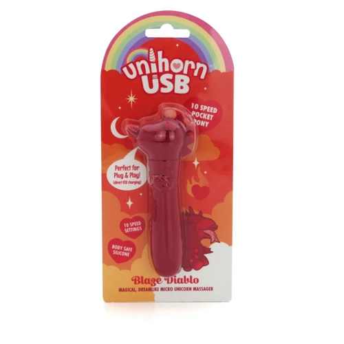 Вібратор-єдиноріжка Unihorn USB Bullet - Blaze Diablo віброкуля, USB зарядка