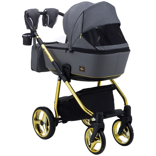 Коляска 2 в 1 Adamex Barcelona Polar (Gold) BR432 (624630): Ширина шасси 58.5 см