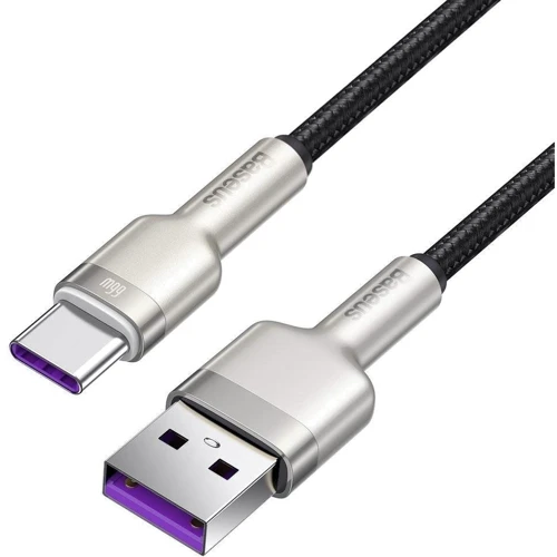 Кабель Baseus USB Cable to USB-C Cafule Metal Data 66W 25cm Black (CAKF000001) фото 3