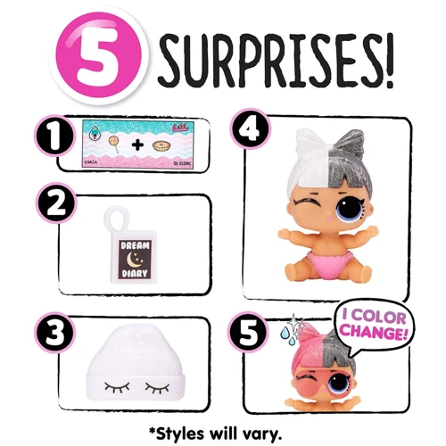 Игровой набор с куклой L.O.L. Surprise! серии Glitter Color Change – Cестрички (в ассортименте) (585305): Высота, см 3.8
