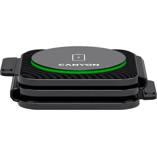 Зарядний пристрій Canyon Wireless Charger WS-305 3in1 15W Black (CNS-WCS305B) для iPhone 16 I 15 I 14 I 13 I 12 series, Apple Watch and Apple AirPods: Кабель в комплекті встроенный