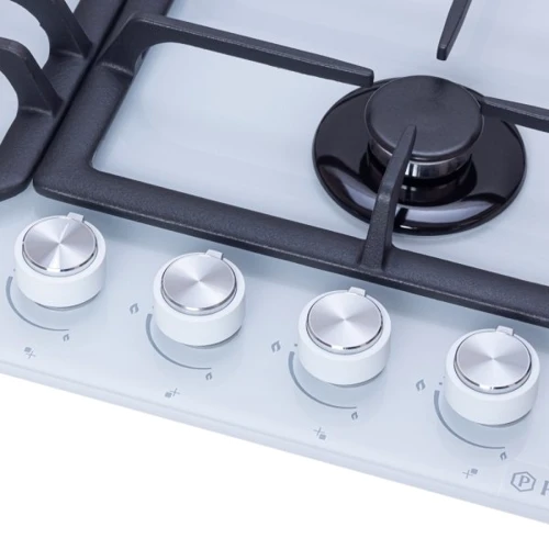 Варочная поверхность газовая Perfelli HGG 61624 WH: Количество конфорок 4