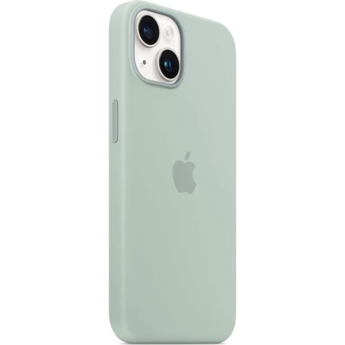 Чехол для iPhone Apple iPhone 14 Silicone Case with MagSafe - Succulent (MPT13ZE/A): Материалы Силикон