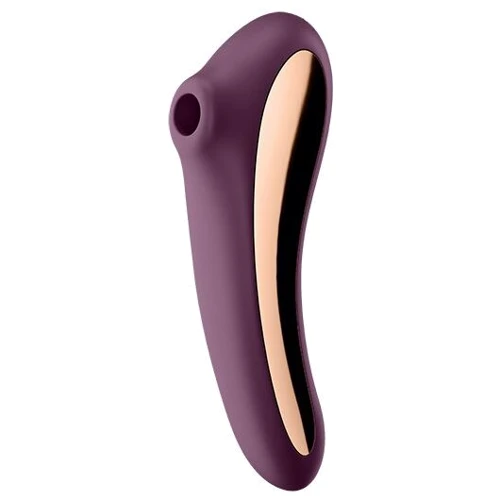 Вакуумный стимулятор с вибрацией Satisfyer Dual Kiss Wine Red