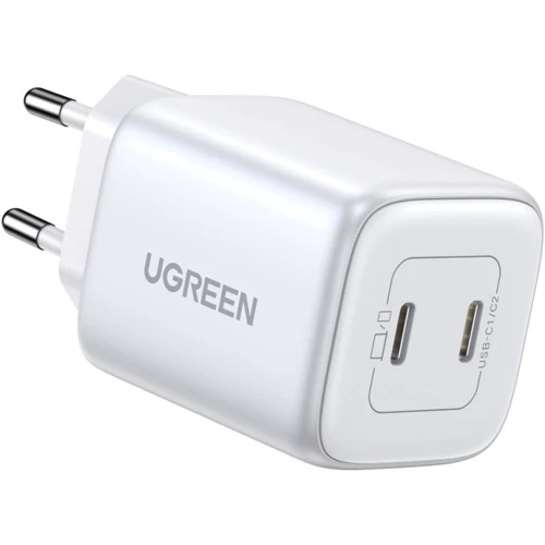 Зарядное устройство Ugreen Wall Charger 2xUSB-C CD294 45W White (15327): Особенности Быстрая зарядка, USB-C, Power Delivery (PD)