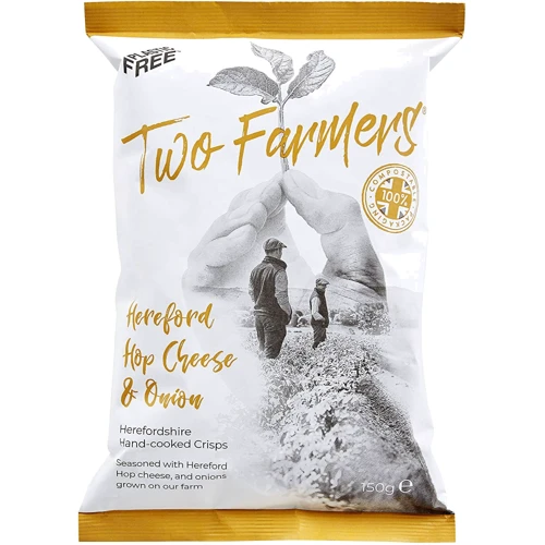 Чипсы картофельные Two Farmers Сыр и лук 150 г (5060626100060)