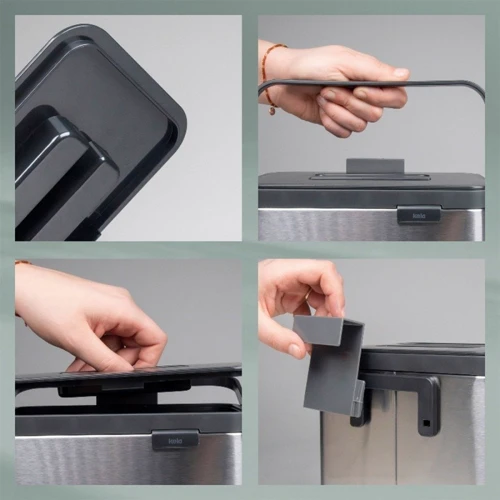 Відро для органічних відходів KELA Plata сріблясте 2.1 л (12129)