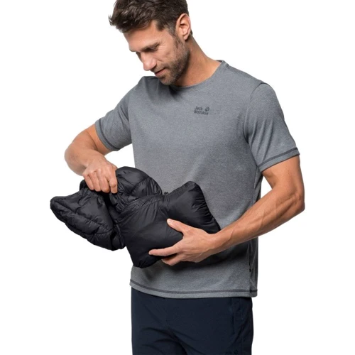 Пуховик Jack Wolfskin Helium Men 1200573-6350 50 темно-сірий зимовий з капюшоном: Тип застібки На молнии
