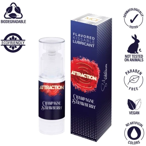 Смазка для орального секса на водной основе MAI Attraction Champagne Strawberry (50 мл)