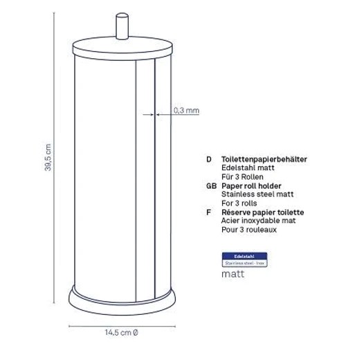 Держатель для туалетной бумаги KELA Swing серебристый 39.5х14.5 см (18960)