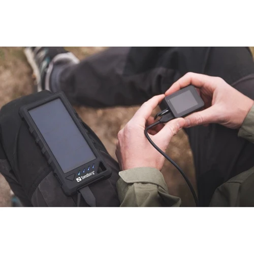 Внешний аккумулятор Sandberg Power Bank Outdoor 16000mAh Solar Panel Black (420-35): Количество USB 2