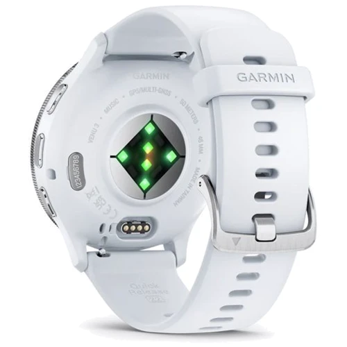Смарт-часы Garmin Venu 3 Silver Stainless Steel Bezel with Whitestone Case and Silicone Band (010-02784-00): Материал ремешка Силикон