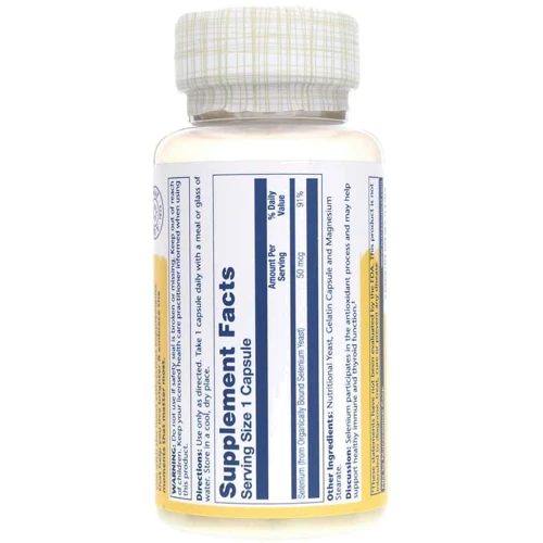 Solaray Selenium Organically Bound Селен 50 мкг 100 капсул: Тип Селен