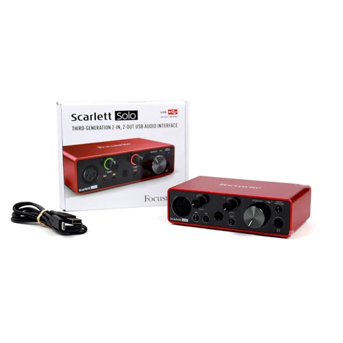 Аудиоинтерфейс Focusrite Scarlett Solo 3rd Gen: Тип Внешние