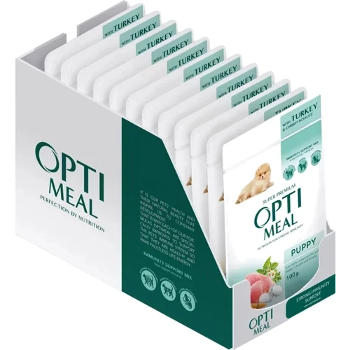Влажный корм Optimeal Puppy для щенков с индейкой и морковью в соусе 12х100 г (4820215369619): Возраст Щенки