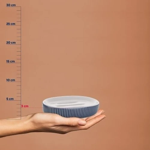 Мыльница KELA Ava дымчато-синий 13.5х8.5х3 см (24424)