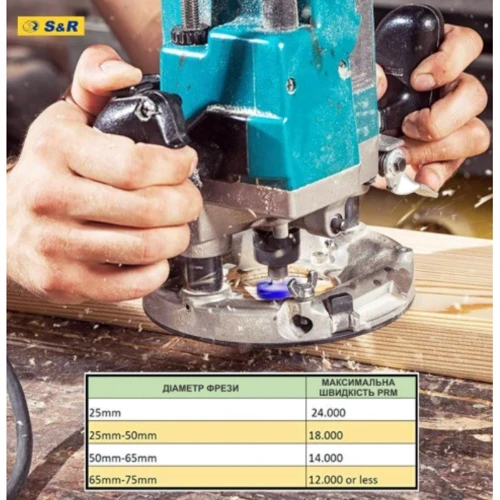 Набор фрез по дереву S&R Meister 12 шт. (216900012)