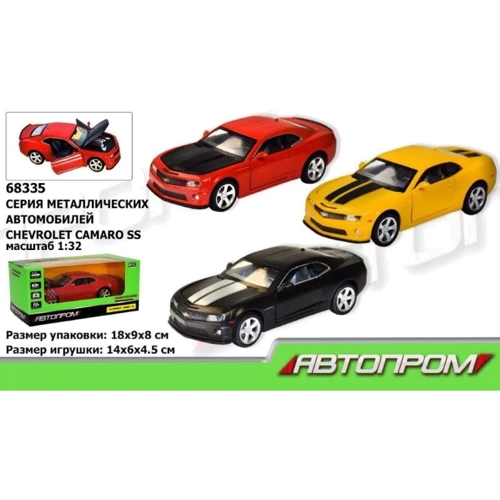 Машинка металл 68335 (7952) АВТОПРОМ, 1:32 Chevrolet Camaro SS, 3 цвета