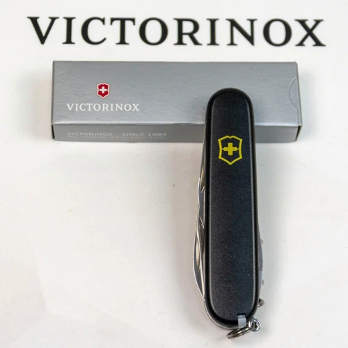 Мультитул Victorinox SPARTAN MAT черный матовый лак с желтым лого (Vx13603.3_M0008p) фото 14