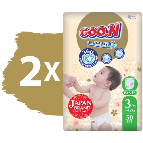Трусики-підгузки Goo.N Premium Soft для дітей 7-12 kg розмір 3(M) унісекс 100 шт. (F1010101-156-2): Тип Подгузники-трусики