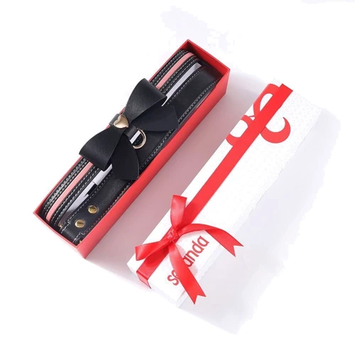 Нашийник з повідцем LOCKINK Sevanda Love Heart Butterfly Leather Collar Set - Black