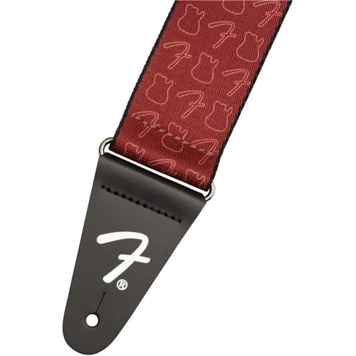 Ремінь гітарний FENDER STRAP 2" ICON STRAP TELE BURGUNDY: Виробник Fender
