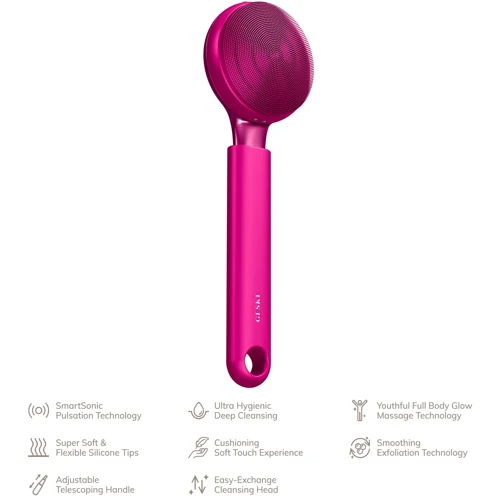 Ультразвукова щітка для тіла GESKE Sonic Full-Body Brush&Intensive Exfoliator 8в1 magenta фото 3
