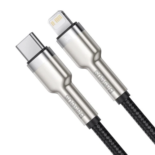 Кабель Baseus Cable USB-C to Lightning Cafule Metal PD 20W 2m Black (CATLJK-B01): Довжина 2 м