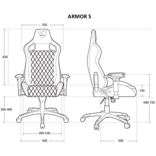 Кресло Cougar черное Armor S Royal фото 6
