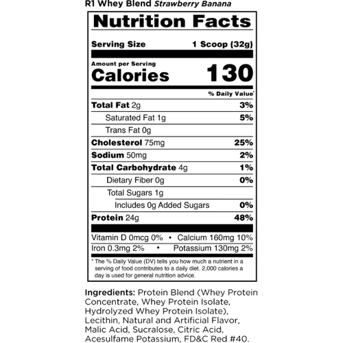 Протеин Rule 1 Whey Blend 2240 g R1 Protein / 67 servings / Strawberry-banana: Вид Сывороточные
