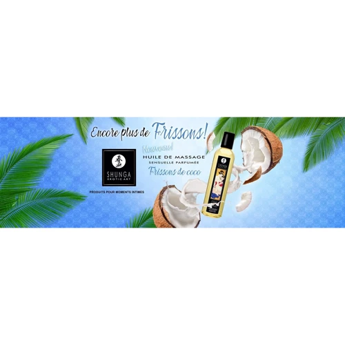 Массажное масло Shunga Adorable - Coconut thrills (250 мл)