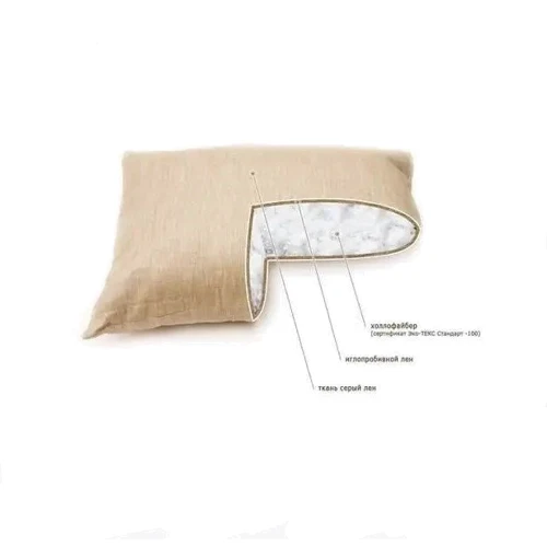 Подушка Lintex (лён/холофайбер) 40х60 см серая (плх-40): Производитель Lintex