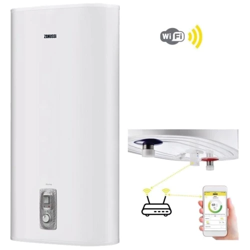 Бойлер Zanussi ZWH/S 100 AZURRO Pro WiFi: Монтаж вертикальный