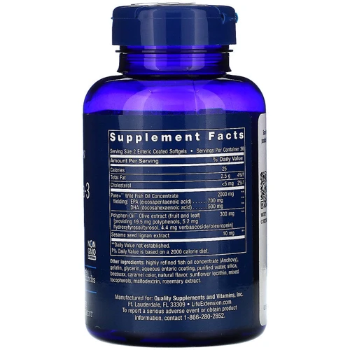 Life Extension Super Omega-3, 60 Enteric Coated Softgels (LEX-19856): Тип Омега 3