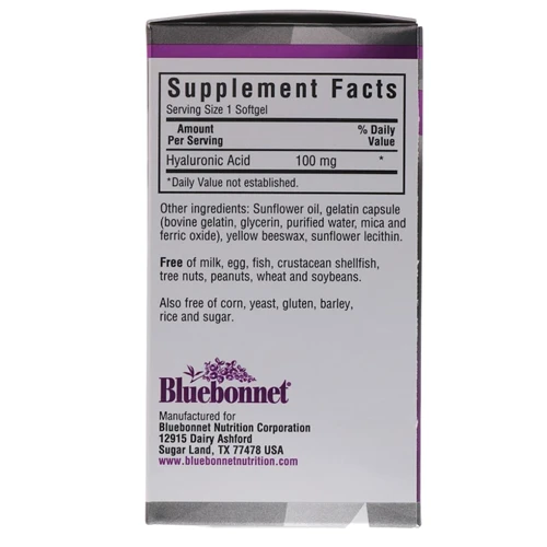 Bluebonnet Nutrition Beautiful Ally 100 mg 90 caps Гиалуроновая кислота: Тип Гиалуроновая кислота