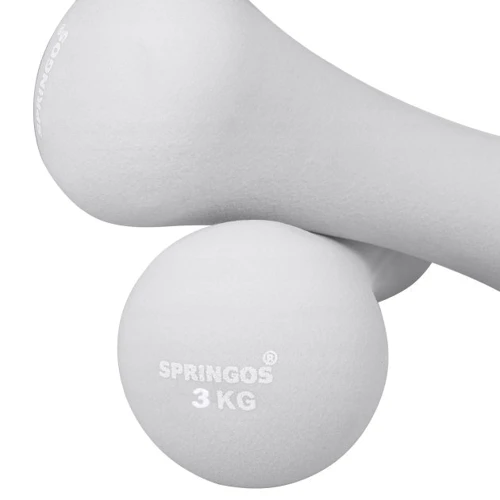 Гантель Springos FA1042 виниловые 2 x 3 кг: Количество гантелей, шт 2