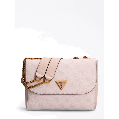 Женская сумка через плечо Guess Cordelia Logo CnvrtblL Xbde Flp бежево-розовая (HWBB8377210-BHG)