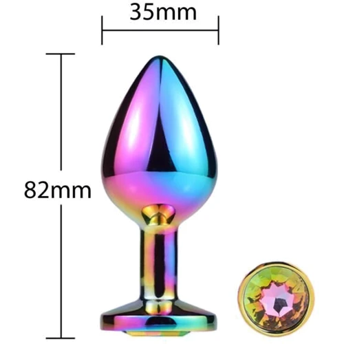 Металлическая анальная пробка MAI Attraction Toys №73 Rainbow