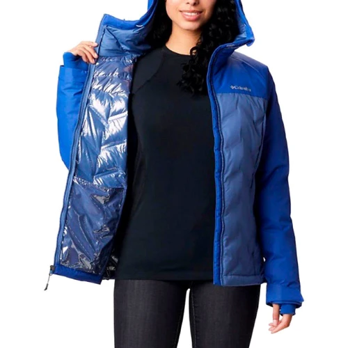 Пуховик Columbia Grand Trek™ Down Jacket 1859641-458 синій зимовий з капюшоном: Вид Пуховики