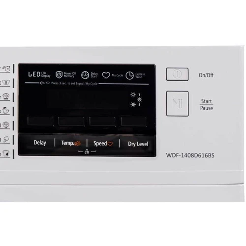 Стиральная машина Vivax WDF-1408D616BS: Тип машины Автомат с сушкой
