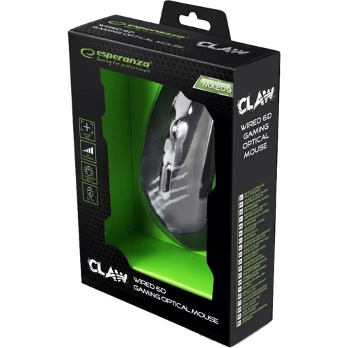 Мышь Esperanza MX209 Claw (EGM209G): Длина кабеля 1,5 м
