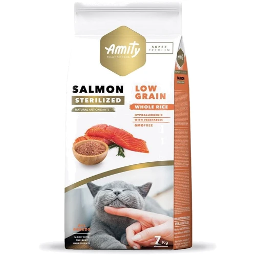 Сухой корм Amity Super Premium Cat Sterilized Salmоn для взрослых стерилизованных котов с лососем 7 кг (SP 946 STER SALM 7KG)