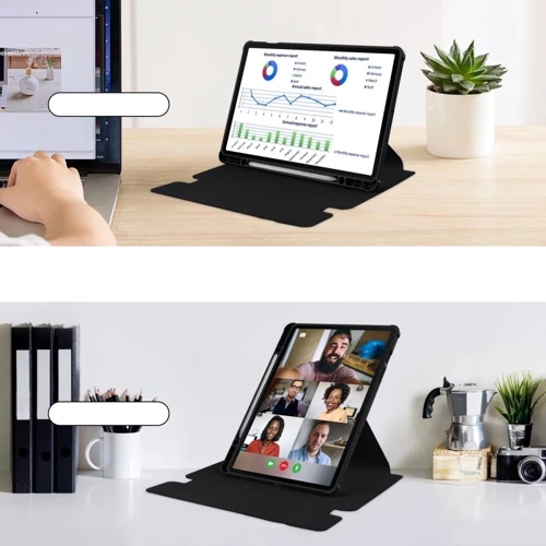 Аксесуар для планшетних ПК BeCover Case Rotatable Black для Samsung X810 Galaxy Tab S9 Plus / S9 FE Plus SM-X610/SM-X616B (710398): Колір черный