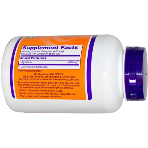 NOW Foods L-Tyrosine POWDER 4 OZ Тирозин: Тип тирозин