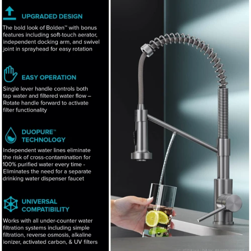 Смеситель для кухонной мойки Kraus KFF-1610SFS