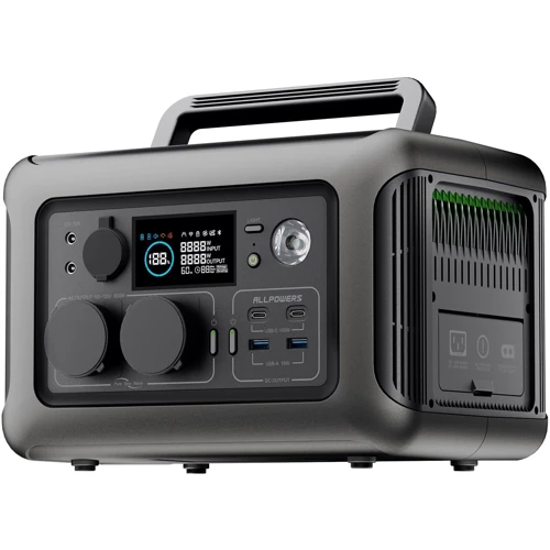 Зарядная станция Allpowers R600 299Wh 600W LiFeP04 Black: Количество розеток 220V 2